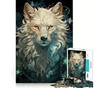 Rompecabezas Spirit Fox Blanco de 1000 Piezas para Adolescentes Mejora la Memoria, Alivia el estrés, Corte Premium, Regalo Ideal 50x75cm