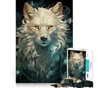 Rompecabezas Spirit Fox Blanco de 1000 Piezas para Adultos Mejora la Memoria, relaja la Mente, Bordes precisos, Lista de Deseos de Papá Noel 38x52cm