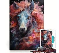 Rompecabezas Spirit Horse de 1000 Piezas para Adultos, Juguete para ejercitar la Mente, Alivio del estrés, diseño para armar, Regalo Elegante 38x26cm