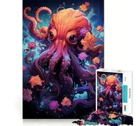 Rompecabezas Spirit Octopus Teenagers de 1000 Piezas, Juguete de lógica Resistente, Entretenimiento, Bordes Transparentes, artículo de colección 38x52cm