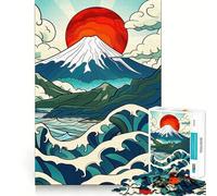 Rompecabezas Spirit of Japan MT Fuji de 1000 Piezas para Adolescentes Juguete para el Pensamiento Diversión compartida Bordes precisos Artículo de Santa Claus 38x52cm