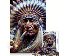 Rompecabezas Spirit Weaver Indian de 1000 Piezas para Adultos, Juguete para estimular la lógica, Tiempo de Calidad, Regalo Premium 38x26cm