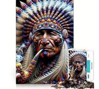 Rompecabezas Spirit Weaver Indian de 1000 Piezas para Adultos, Juguete para estimular la lógica, Tiempo de Calidad, Regalo Premium 38x26cm