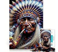 Rompecabezas Spirit Weaver Indian de 1000 Piezas para Adultos Mejora la Memoria, relaja la Mente, Bordes precisos, Lista de Deseos de Santa Claus 50x75cm