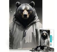 Rompecabezas Splash Bnw Oso Animal para Adolescentes 1000 Piezas Juguete de Habilidad Mental Diseño Divertido y Sencillo para Ensamblar Regalo Memorable 38x26cm