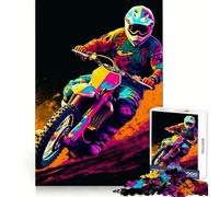 Rompecabezas Splashes Motocross de 1000 Piezas para Adultos y Adolescentes Juguete cognitivo, Entretenimiento, diversión, Montaje de Patrones, Regalo Festivo 50x75cm