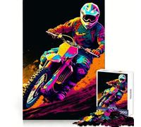 Rompecabezas Splashes Motocross para Adultos, 1000 Piezas, para Mejorar la Memoria, el Tiempo Libre, Bordes precisos, Regalo para Festivales 38x26cm