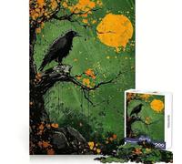 Rompecabezas Splatter Black Raven de 1000 Piezas para Adolescentes Fortalece la Memoria Tranquilo y Sereno Borde de Calidad Regalo Ideal para Pedir un Deseo a Santa Claus 38x52cm