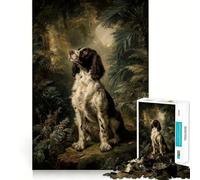 Rompecabezas Springer Spaniel en el Bosque para Adolescentes, 1000 Piezas, lógica Clara, Juguete, diversión Tranquila, Corte, cálida Sorpresa 38x52cm