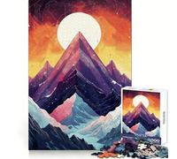 Rompecabezas Starry Mountain Apex para Adolescentes de 1000 Piezas, Juguete de lógica Resistente, Entretenimiento, Bordes Transparentes, artículo de colección 38x52cm