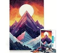 Rompecabezas Starry Mountain Apex para Adolescentes de 1000 Piezas, Juguete de lógica Resistente, Entretenimiento, Bordes Transparentes, artículo de colección 38x52cm