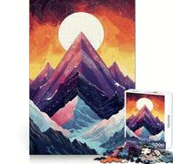 Rompecabezas Starry Mountain Apex para Adultos, 1000 Piezas, Juguete de lógica Mental, Suave y Relajante, Corte Firme, Lista de Deseos de Santa Claus 38x26cm