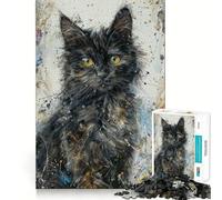 Rompecabezas StarryEyed Kitten de 1000 Piezas para Adolescentes Juguete para Pensar con sabiduría Divertido y Tranquilo Corte preciso 38x52cm