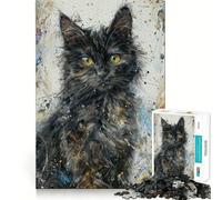 Rompecabezas StarryEyed Kitten de 1000 Piezas para Adultos Juguete para ejercitar la Mente Diseño Divertido y silencioso 38x26cm