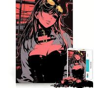 Rompecabezas Steampunk Anime Girl de 1000 Piezas para Adolescentes Juguete de lógica Clara Pasatiempo Tranquilo Corte Perfecto Regalo clásico 50x75cm