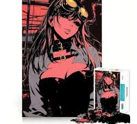 Rompecabezas Steampunk Anime Girl de 1000 Piezas para Adultos y Adolescentes Ayuda a Mejorar la Memoria y relaja la Mente Diseño para armar 38x52cm