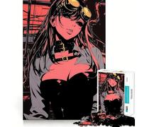 Rompecabezas Steampunk Anime Girl para Adultos, 1000 Piezas, Juguete para ejercitar la Mente, diseño de Ocio Suave, Regalo de Temporada 38x26cm