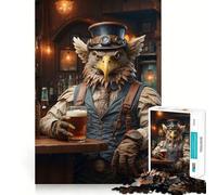 Rompecabezas Steampunk Beer Griffin de 1000 Piezas para Adolescentes, Juguete cognitivo, Juego de ingenio, Juego de ingenio, diseño Premium, diseño de Papá Noel 38x26cm