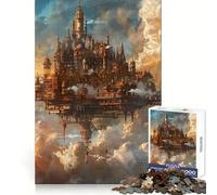 Rompecabezas Steampunk City At Clouds de 1000 Piezas para Adultos Mejora la Memoria Diversión en Familia Diseño para armar Elige tu Deseo de Papá Noel 38x26cm