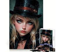 Rompecabezas Steampunk con Retrato de Mujer para Adolescentes, 1000 Piezas, Juguete para ejercitar la Mente, Actividad para el hogar, decoración de Pared con Corte de precisión 38x52cm