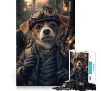 Rompecabezas Steampunk con Retrato de Perro, 1000 Piezas, para Adultos, Ideal para ejercitar la Mente, Relajarse y Disfrutar del Arte Regalo Memorable 38x52cm