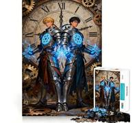 Rompecabezas Steampunk de 1000 Piezas con Caballeros y energía mágica para Adultos Un Rompecabezas Mental Relajante y Divertido para armar Una cálida Sorpresa 38x26cm