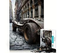 Rompecabezas Steampunk de 1000 Piezas con diseño de Coche en la Ciudad, Ideal para Adolescentes Juguete para aliviar el estrés Diseño artístico y fácil de Usar 38x52cm