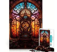 Rompecabezas Steampunk de 1000 Piezas con diseño de Iglesia teñida, Ideal para Adolescentes Juguete para desarrollar la lógica, Ligero y Relajante Corte preciso Regalo clásico 38x26cm