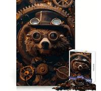 Rompecabezas Steampunk de 1000 Piezas con diseño de Oso Animal para Adultos Ideal para Mejorar la Memoria y Disfrutar en Familia Diseño para armar Elige tu Deseo de Papá Noel 38x52cm