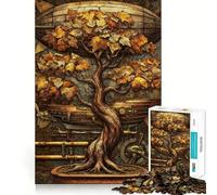 Rompecabezas Steampunk de 1000 Piezas con Forma de árbol bonsái Regalos para Adultos Juguete de lógica Fina Ocio Suave Bordes limpios Un Regalo Encantador 38x26cm