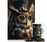 Rompecabezas Steampunk de Búho de 1000 Piezas para Adultos Regalo Ideal para quienes Buscan un Rompecabezas de lógica Fina Un Juego de Mesa Relajante y Elegante 50x75cm