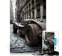 Rompecabezas Steampunk de Coche en la Ciudad para Adultos, 1000 Piezas, Juguete de lógica Afilada, Divertido, de Corte preciso, Regalo Memorable 38x26cm