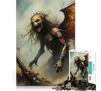 Rompecabezas Steampunk de Demonio con alas para Adolescentes, 1000 Piezas, Juguete Inteligente, Tiempo Libre, Corte preciso, Regalo de Temporada 50x75cm