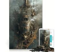 Rompecabezas Steampunk de dirigible para Adolescentes, 1000 Piezas, Rompecabezas Mental, Divertido y Relajante, Arte para armar, un Regalo Encantador 50x75cm