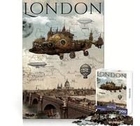 Rompecabezas Steampunk de Londres para Adolescentes, 1000 Piezas, Actividad para ejercitar la Mente en casa, Bordes precisos, Regalo Festivo 38x52cm