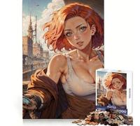 Rompecabezas Steampunk de Mujer Anime Sexy para Adolescentes, 1000 Piezas, Juguete Inteligente, Tiempo Libre, Corte preciso, Regalo de Temporada 50x75cm