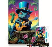 Rompecabezas Steampunk Dino Guitarrista de 1000 Piezas para Adultos Recall Upgrade Stress Relief Tight Cut Santa Wish Pick 50x75cm