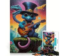Rompecabezas Steampunk Dino Jam Session para Adolescentes de 1000 Piezas Mejora la Memoria Juego Relajante Borde Limpio Artículo de Santa Claus 50x75cm