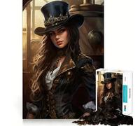 Rompecabezas Steampunk Girl de 1000 Piezas para Adolescentes, Juguete de lógica Clara, fácil de Usar, Ocio, Regalo de cumpleaños 50x75cm