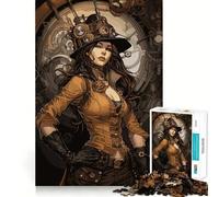 Rompecabezas Steampunk Girl de 1000 Piezas para Adolescentes Juguete de lógica sólida, Divertido y Relajante Corte de precisión Artículo de Santa Claus 50x75cm