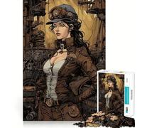 Rompecabezas Steampunk Girl de 1000 Piezas para Adultos Regalo Ideal para quienes Buscan un Juego de lógica, un Entretenimiento Suave y Elegante 50x75cm