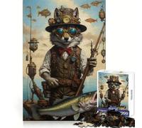 Rompecabezas Steampunk Lobo Pescador de 1000 Piezas para Adultos Juguete Inteligente y Divertido Corte Preciso 50x75cm