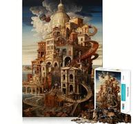 Rompecabezas Steampunk Surrealista para Adultos, 1000 Piezas, Think Smart Toy Home, Enjoy Precision Cuts Wall Art Decor 50x75cm