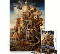 Rompecabezas Steampunk Surrealista para Adultos, 1000 Piezas, Think Smart Toy Home, Enjoy Precision Cuts Wall Art Decor 50x75cm