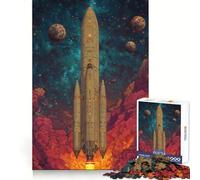 Rompecabezas Stellar Titan Departure de 1000 Piezas para Adolescentes Juguete de lógica Clara Pasatiempo Tranquilo Corte Perfecto Regalo clásico 38x52cm