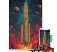 Rompecabezas Stellar Titan Departure de 1000 Piezas para Adolescentes Juguete de lógica Clara Pasatiempo Tranquilo Corte Perfecto Regalo clásico 38x52cm