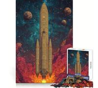 Rompecabezas Stellar Titan Departure para Adultos, 1000 Piezas, Rompecabezas Mental, Divertido y Relajante, para armar, una cálida Sorpresa 38x26cm