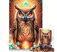 Rompecabezas Stonimal de 1000 Piezas con diseño de búho Turquesa para Adolescentes Ideal para ejercitar la Memoria, Relajarse y Disfrutar de un Ajuste Perfecto Regalo Festivo (50x75cm)