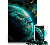 Rompecabezas Strange Green World de 1000 Piezas para Adolescentes Juego Inteligente para Crear vínculos, Pieza de Arte para armar 38x26cm