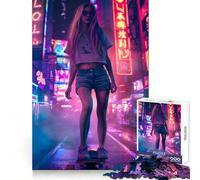 Rompecabezas Street Girl de 1000 Piezas para Adolescentes Juego Inteligente para Crear vínculos, Pieza de Arte para armar 38x52cm